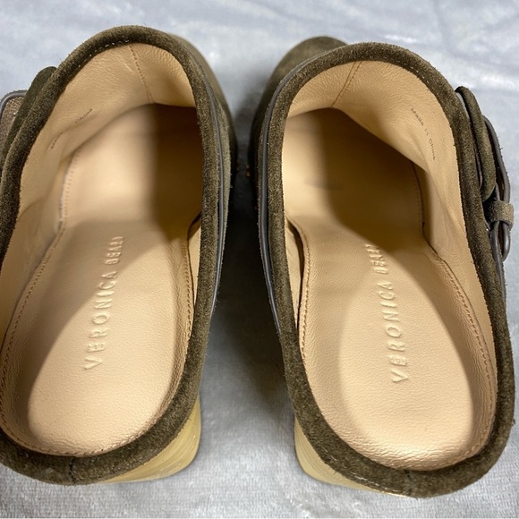 Veronica Beard Dacey Suede Mule Heel Green Size 6.5M - Picture 9 of 12